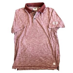 Linksoul Mens Golf Polo Short Sleeve Shirt L Embroidered Sleeve Heathered